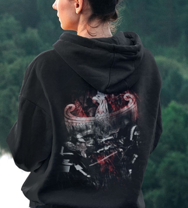 Damska bluza z kapturem BÓG HONOR OJCZYZNA